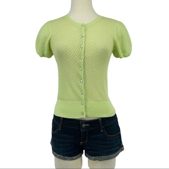 NWOT UO MODA International Puff Sleeve Knit Top - Picture 1 of 12